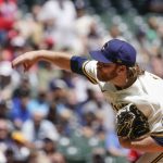 
              Milwaukee Brewers starting pitcher Corbin Burnes throws during the first inning of a baseball game against the Philadelphia Phillies Thursday, June 9, 2022, in Milwaukee. (AP Photo/Morry Gash)
            