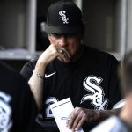 
              Chicago White Sox manager Tony La Russa looks at players in the dugout before the team's baseball game against the Baltimore Orioles in Chicago, Friday, June 24, 2022. (AP Photo/Nam Y. Huh)
            