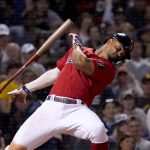 
              Boston Red Sox's Xander Bogaerts loses his bat as he ducks an inside pitch during the sixth inning of the team's baseball against the Oakland Athletics at Fenway Park, Wednesday, June 15, 2022, in Boston. (AP Photo/Mary Schwalm)
            