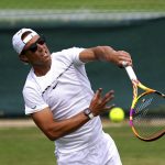 
              Rafael Nadal during a practice session ahead of the 2022 Wimbledon Championship at the All England Lawn Tennis and Croquet Club, Wimbledon, London, Saturday, June 25, 2022. (John Walton/PA via AP)
            