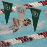 
              FILE - Pennsylvania transgender swimmer Lia Thomas swims in the first leg of the 800-yard freestyle relay at the Ivy League women's swimming and diving championships at Harvard, Wednesday, Feb. 16, 2022, in Cambridge, Mass. (AP Photo/Mary Schwalm, File)
            