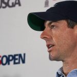 
              Rory McIlroy, of Northern Ireland, answers a question during a media availability ahead of the U.S. Open golf tournament, Tuesday, June 14, 2022, at The Country Club in Brookline, Mass. (AP Photo/Charles Krupa)
            
