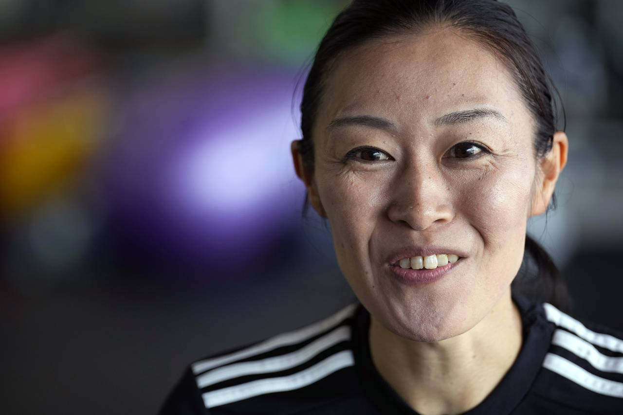 Yoshimi Yamashita of Japan, one of three women picked to be head referees at the men's soccer World...