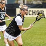 
              Cailin Bracken plays lacrosse with the Vanderbilt team on March 16, 2022, in Nashville, Tenn. When she became overwhelmed by college life, especially when she had to isolate upon testing positive for COVID-19 after just a few days on campus, she decided to leave the team. Bracken wrote an open letter to college sports, calling on coaches and administrators to become more cognizant of the challenges athletes face in navigating not only their competitive side, but also their social and academic responsibilities. (Josh Rehders/Vanderbilt University via AP)https://epix.ap.org/#
            