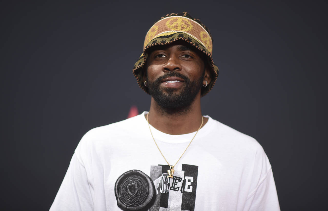 Kyrie Irving arrives at the BET Awards on Sunday, June 26, 2022, at the Microsoft Theater in Los An...