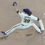 
              Milwaukee Brewers starting pitcher Corbin Burnes throws during the first inning of a baseball game against the St. Louis Cardinals Monday, June 20, 2022, in Milwaukee. (AP Photo/Morry Gash)
            