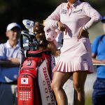 
              Jin Young Ko, of South Korea, waits to play the 10th hole during the first round of the ShopRite LPGA Classic golf tournament, Friday, June 10, 2022, in Galloway, N.J. (AP Photo/Matt Rourke)
            