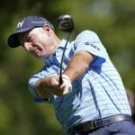 
              Jim Furyk hits off the third tee during the first round of the PGA Tour Champions Principal Charity Classic golf tournament, Friday, June 3, 2022, in Des Moines, Iowa. (AP Photo/Charlie Neibergall)
            