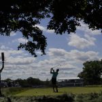 
              Fran Quinn hits on the sixth hole during a practice round for the U.S. Open golf tournament at The Country Club, Wednesday, June 15, 2022, in Brookline, Mass. (AP Photo/Robert F. Bukaty)
            
