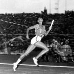 
              FILE - USA's Wilma Rudolph, of Clarksville, Tenn., hits the tape to win the gold medal in the women's 4 x 100-meter relay at the Summer Olympics in Rome, Sept. 8, 1960. Title IX has had a broad and extraordinary impact on everything from the safety of college campuses to athletics to education at public schools. (AP Photo/File)
            