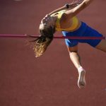 
              Yaroslava Mahuchikh, of Ukraine, competes during the women's high jump final at the World Athletics Championships on Tuesday, July 19, 2022, in Eugene, Ore. (AP Photo/Gregory Bull)
            