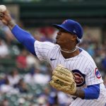 
              Chicago Cubs starting pitcher Marcus Stroman throws against the New York Mets during the second inning of the first game of a baseball doubleheader in Chicago, Saturday, July 16, 2022. (AP Photo/Nam Y. Huh)
            
