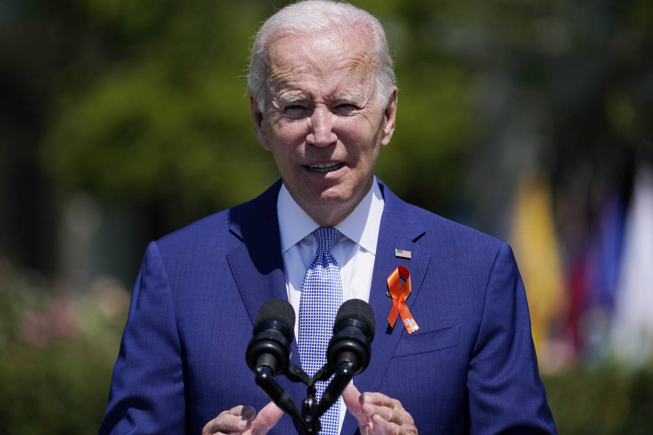 FILE - President Joe Biden speaks on the South Lawn of the White House, July 11, 2022, in Washingto...