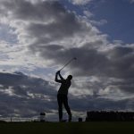 
              Jordan Spieth of the U.S. plays off the 11th tee during the first round of the British Open golf championship on the Old Course at St. Andrews, Scotland, Thursday July 14, 2022. The Open Championship returns to the home of golf on July 14-17, 2022, to celebrate the 150th edition of the sport's oldest championship, which dates to 1860 and was first played at St. Andrews in 1873. (AP Photo/Alastair Grant)
            