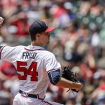 
              Atlanta Braves' Max Fried pitches against the Arizona Diamondbacks during the first inning of a baseball game Sunday, July 31, 2022, in Atlanta. (AP Photo/Butch Dill)
            