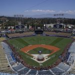
              A overview of Dodger Stadium before the MLB All-Star Futures baseball game, Saturday, July 16, 2022, in Los Angeles. (AP Photo/Jae C. Hong)
            