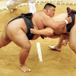 
              FILE - Sumo wrestler Takayuki Ichihara from Japan, left, fights against Keisho Shimoda from Japan, right, at the heavy weight final of the Sumo tournament within the World Games on July 19, 2005, in Duisburg, Germany. Delayed a year because of the COVID-19 pandemic, the World Games open Thursday, July 7, 2022, in Alabama featuring more than 3,600 athletes participating in non-Olympic events including sumo wrestling, gymnastics, pickleball, martial arts and tug of war. (AP Photo/Martin Meissner, File)
            