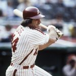 
              FILE - Philadelphia Phillies' Pete Rose bats during a 1980 baseball game. Rose will make an appearance on the field in Philadelphia next month. Baseball’s career hits leader will be part of Phillies alumni weekend, and will be introduced on the field alongside many former teammates from the 1980 World Series championship team on Aug. 7. (AP Photo, File)
            