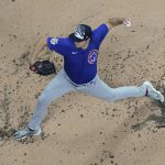 
              Chicago Cubs starting pitcher Justin Steele throws during the first inning of a baseball game against the Milwaukee Brewers Monday, July 4, 2022, in Milwaukee. (AP Photo/Morry Gash)
            