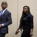 
              The Rev. Al Sharpton, left, and Cherelle Griner attend a news conference in Chicago, Friday, July 8, 2022. Griner, the wife of WNBA star Brittney Griner, joined Sharpton and WNBA players and union leader Terri Jackson the day after Brittney Griner pleaded guilty to drug possession charges in a Russian court. (AP Photo/Nam Y. Huh)
            
