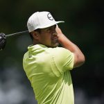 
              Tony Finau drives off the second tee during the final round of the Rocket Mortgage Classic golf tournament, Sunday, July 31, 2022, in Detroit. (AP Photo/Carlos Osorio)
            