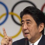 
              FILE - Then Japan's Prime Minister Shinzo Abe gestures during a news conference at the 125th International Olympic Committee session in Buenos Aires, Argentina on Sept. 7, 2013. Former Prime Minister Shinzo Abe was the country’s central figure in landing the 2020 Olympics for Tokyo. Abe died after being shot while campaigning in western Japan on July 8, 2022.(AP Photo/Ivan Fernandez, File)
            
