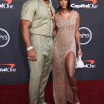 
              NFL player Aaron Donald of the Los Angeles Rams, left, and Erica Donald arrive at the ESPY Awards on Wednesday, July 20, 2022, at the Dolby Theatre in Los Angeles. (Photo by Jordan Strauss/Invision/AP)
            