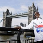 
              FILE - Britain's Mo Farah poses for the media at a photocall near Tower Bridge in London, Tuesday, April 17, 2018. It is hard to be first. Mo Farah this week went from being a gold medal-winning runner to the most prominent person ever to come forward as a victim of people trafficking. The four-time Olympic champion’s decision to tell the story of how he was exploited as a child gives a face to the often faceless victims of modern slavery, highlighting a crime that is often conflated with illegal immigration. (AP Photo/Kirsty Wigglesworth, FILE)
            