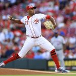 
              Cincinnati Reds' Hunter Greene throws during the first inning of a baseball game against the New York Mets in Cincinnati, Monday, July 4, 2022. (AP Photo/Aaron Doster)
            