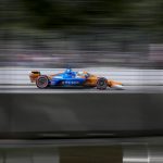 
              Scott Dixon, of New Zealand, drives during an IndyCar auto race in Toronto, Sunday, July 17, 2022. (Andrew Lahodynskyj/The Canadian Press via AP)
            