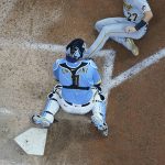 
              Milwaukee Brewers catcher Victor Caratini tags out Pittsburgh Pirates Kevin Newman at home to end the ninth inning of a baseball game Friday, July 8, 2022, in Milwaukee. (AP Photo/Morry Gash)
            