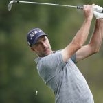 
              Geoff Ogilvy drives from the 9th tee during the first round of the Rocket Mortgage Classic golf tournament, Thursday, July 28, 2022, in Detroit. (AP Photo/Carlos Osorio)
            
