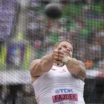 
              Pawet Fajdek, of Poland, competes during the men's hammer throw final at the World Athletics Championships on Saturday, July 16, 2022, in Eugene, Ore. (AP Photo/David J. Phillip)
            