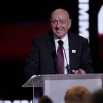
              Dick Vitale accepts the Jimmy V award for perseverance at the ESPY Awards on Wednesday, July 20, 2022, at the Dolby Theatre in Los Angeles. (AP Photo/Mark Terrill)
            