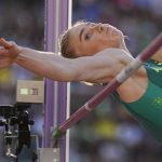 
              Eleanor Patterson, of Australia, competes during the women's high jump final at the World Athletics Championships on Tuesday, July 19, 2022, in Eugene, Ore. (AP Photo/Charlie Riedel)
            