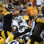 PITTSBURGH, PA - AUGUST 13: Mitch Trubisky #10 of the Pittsburgh Steelers signals to receivers while under center in the first quarter during a preseason game against the Seattle Seahawks at Acrisure Stadium on August 13, 2022 in Pittsburgh, Pennsylvania. (Photo by Justin Berl/Getty Images)