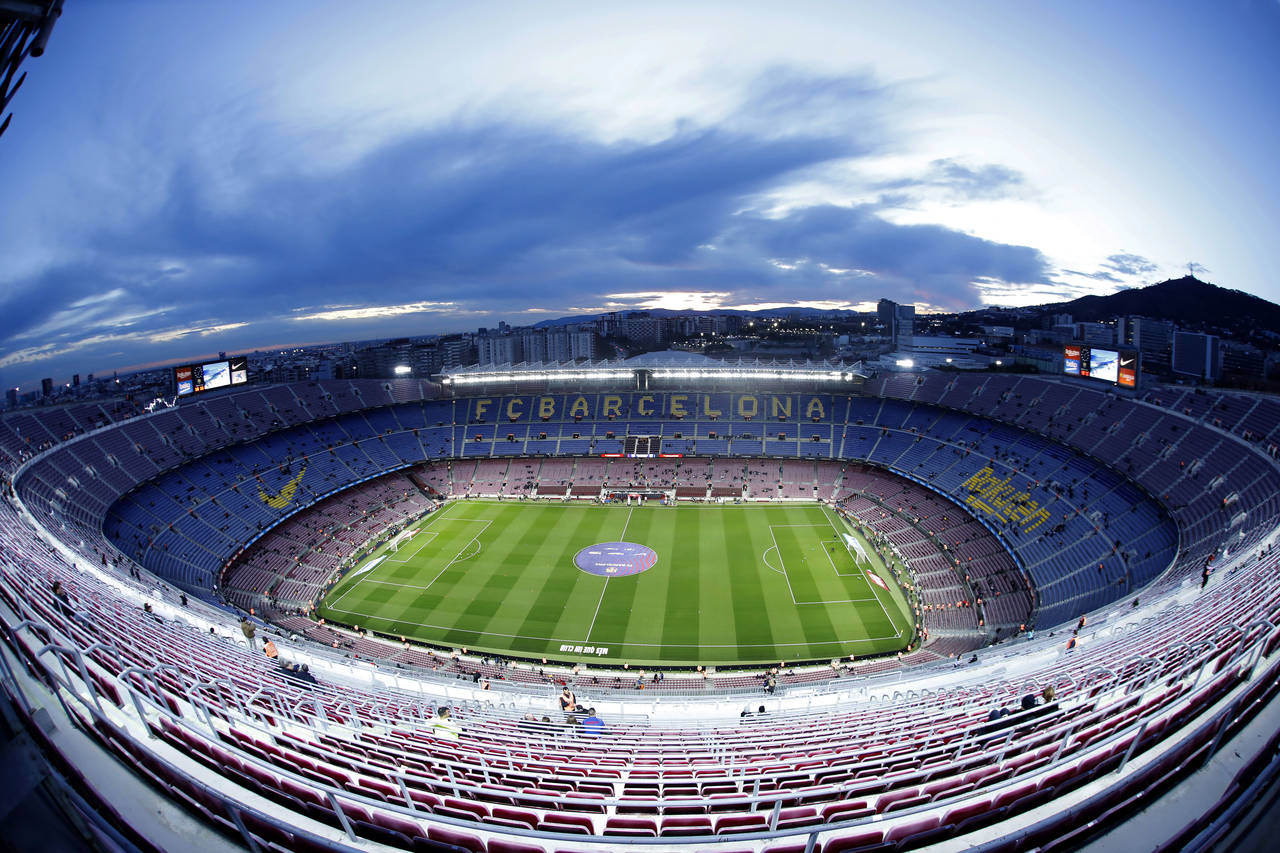 FILE  - A general view of the Camp Nou stadium prior of a Spanish Copa del Rey soccer match between...