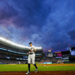
              New York Yankees' Aaron Judge heads to the dugout during the second inning of a baseball game against the New York Mets Tuesday, Aug. 23, 2022, in New York. (AP Photo/Frank Franklin II)
            