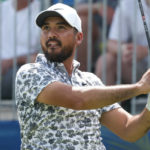 
              Jason Day, of Australia, hits his tee shot on the tenth hole during the first round of the Wyndham Championship golf tournament, Thursday, Aug. 4, 2022, in Greensboro, N.C. (AP Photo/Reinhold Matay)
            