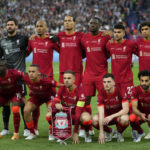 
              FILE- Liverpool players pose before the Champions League final soccer match between Liverpool and Real Madrid at the Stade de France in Saint Denis near Paris, on May 28, 2022. (AP Photo/Manu Fernandez, File)
            