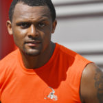 
              Cleveland Browns quarterback Deshaun Watson walks off the field after the NFL football team's training camp, Wednesday, Aug. 3, 2022, in Berea, Ohio. The NFL is appealing a disciplinary officer’s decision to suspend Watson for six games for violating the league’s personal conduct policy. The move gives Commissioner Roger Goodell or someone he designates authority to impose a stiffer penalty. (AP Photo/David Richard)
            