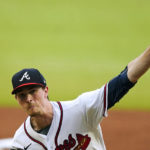 
              Atlanta Braves starting pitcher Max Fried works in the first inning of the team's baseball game against the Colorado Rockies on Tuesday, Aug. 30, 2022, in Atlanta. (AP Photo/John Bazemore)
            