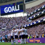 
              Tottenham Hotspur's Eric Dier celebrates with his teammates after scoring their side's second goal of the game , during the English Premier League soccer match betten Tottenham Hotspur and Southampton at Tottenham Hotspur Stadium, London, Saturday Aug. 6, 2022. (Kirsty O'Connor/PA via AP)
            