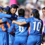 
              India's Deepti Sharma, third right, and teammates celebrate the dismissal of Australia's Tahlia McGrath during the women's cricket T20 final match between Australia and India at Edgbaston at the Commonwealth Games in Birmingham, England, Sunday, Aug. 7, 2022. (AP Photo/Aijaz Rahi)
            