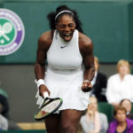 
              FILE - Serena Williams, of the United States  celebrates a point against compatriot Christina McHale during their women's singles match on day five of the Wimbledon Tennis Championships in London, Friday, July 1, 2016. Saying “the countdown has begun,” 23-time Grand Slam champion Serena Williams said Tuesday, Aug. 9, 2022, she is ready to step away from tennis so she can turn her focus to having another child and her business interests, presaging the end of a career that transcended sports. (AP Photo/Ben Curtis, File)
            