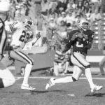
              FILE - Los Angeles Raiders wide receiver Cliff Branch, right, catches a pass from quarterback Jim Plunkett for a 64-yard gain as Cleveland Browns' Hanford Dixon defends during the first quarter of an NFL football playoff game in Los Angeles, on Jan. 8, 1983. Branch was one of the best deep threats of his era to earn a spot in the Pro Football Hall of Fame. (AP Photo/File)
            