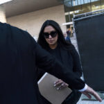 
              Vanessa Bryant, the widow of Kobe Bryant, leaves a federal courthouse in Los Angeles, Wednesday, Aug. 10, 2022. Kobe Bryant's widow is taking her lawsuit against the Los Angeles County sheriff's and fire departments to a federal jury, seeking compensation for photos deputies shared of the remains of the NBA star, his daughter and seven others killed in a helicopter crash in 2020. (AP Photo/Jae C. Hong)
            