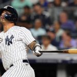 
              New York Yankees' Gleyber Torres follows through on a two-run home run during the sixth inning of a baseball game against the Tampa Bay Rays Wednesday, Aug. 17, 2022, in New York. (AP Photo/Frank Franklin II)
            