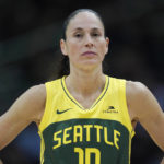 
              Seattle Storm guard Sue Bird stands on the court during a WNBA basketball game against the Minnesota Lynx, Wednesday, Aug. 3, 2022, in Seattle. Bird is retiring at the end of the 2022 season. (AP Photo/Ted S. Warren)
            