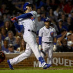 
              Chicago Cubs' Zach McKinstry hits a two run home run against the St. Louis Cardinals during the seventh inning of a baseball game in Chicago, Wednesday, Aug. 24, 2022. (AP Photo/Matt Marton)
            